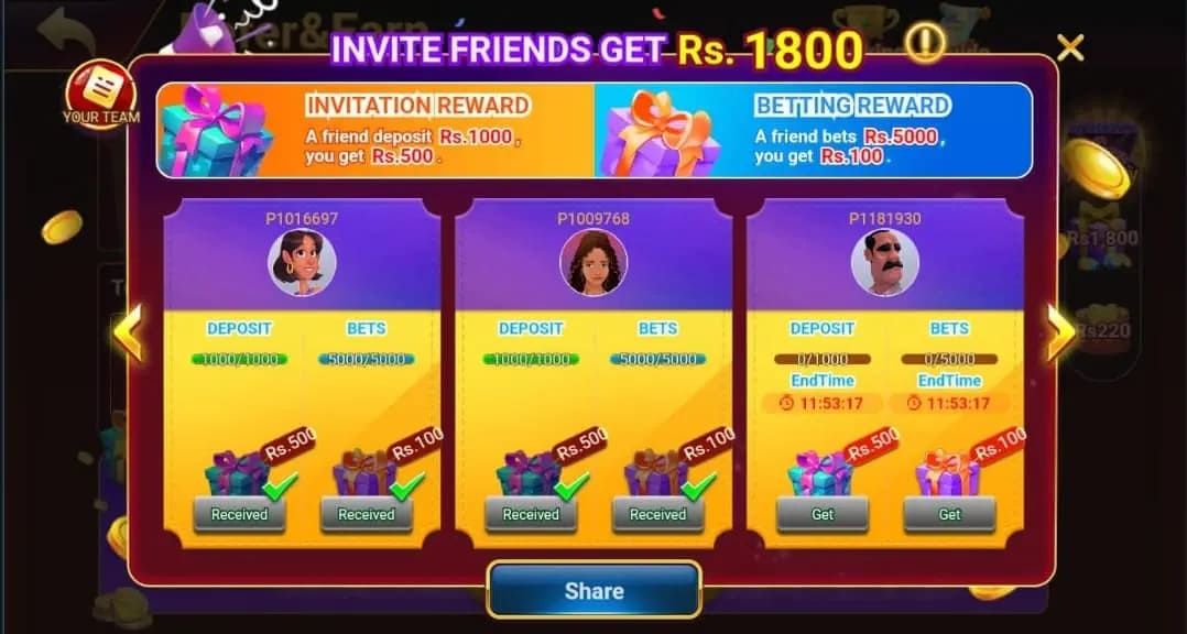 S9 game invitation and reward get bing one - Royal x Casino APK